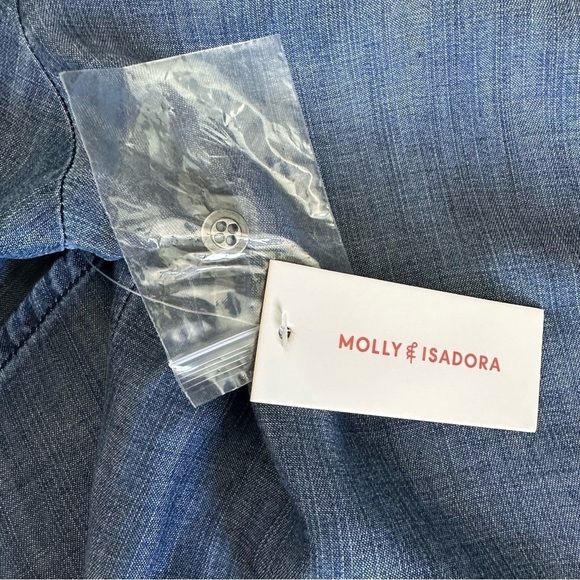 Molly & Isadora Myla Button-Down Chambray Shirt. - Picture 10 of 13